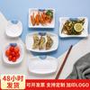 Vajilla de melamina Ruoxuan Flor de Dunhuang Blanca Plato para comida rápida china Plato para aperitivos Plato para plato frío Plato para pescado Plato para aperitivos etc.