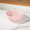 Cesta de Lavar Legumes para Cozinha Cesta Doméstica para Escorrer Frutas Cesta Redonda para Frutas Cesta de Escorrer para Pia Peneira de Plástico Cesta de Lavar Arroz