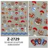 Nuevos Pegatinas para Uñas Serie Despertar del León de Año Nuevo Estilo Ins con Relieve 5D Redanco Calcomanías Tridimensionales para Uñas Z-2728