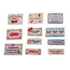 Decoração de Roupas Fofa Tecido Patches Moda Menina Estilo Coreano Etiqueta de Gola em Formato de Coração Patch Bordado Feito à Mão Feito à Mão