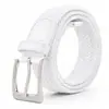 Cinturón básico unisex de golf, elástico, informal, transpirable, de lona tejida para combinar.
