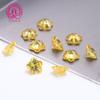 Zircón en Forma de Ciruela de 3A en Stock, Zircón Dorado de Cinco Ciruelas de Venta Caliente con Base Puntiaguda, Piedra Suelta para Incrustación de Circonita Cúbica
