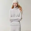 100% cachemira, nueva colección otoño/invierno, corte ajustado, suéter simple y versátil, perfecto como capa interior o capa base