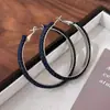 Brincos Circulares Foscos Personalizados de Moda Europeia e Americana para Mulheres, Brincos Redondos Grandes de Alta Qualidade, Brincos Simples de Luxo Leve Atacado