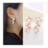 Pendientes asimétricos de perlas de imitación estilo coreano para mujer, vintage, de plata 925, con pasador Tremella, pequeños y frescos, para estudiantes.
