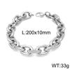 Colar de aço inoxidável O-Chain Pulseira de aço de titânio Colar terno 10mm Corrente de correspondência tendência de moagem de pulseira de aço de titânio Jóias