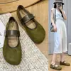 Zapatos Mary Jane retro de terciopelo con punta cuadrada para mujer, otoño 2026, nuevos, versátiles, con pedrería, velcro, planos, de corte bajo, zapatos de un solo color