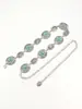 Corrente de Cintura Transfronteiriça Cinto Feminino Flor Simples Turquesa Incrustada Corrente de Cintura Acessórios de Vestuário Estilo Étnico Ornamentos de Cintura Venda por Atacado