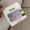 Gris Polvo Lindo Puntos de Ola Combinación de Colores Tela Par de Pinzas Diarias Pinza para el Cabello Versátil Nueva Pinza para Flequillo Pinza de Pato Pinza BB