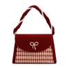 2025 Vermelho Nicho High-End Veludo Pied de Poule Bolsa Nupcial Bolsa de Casamento Presente Bolsa Transversal de Uso Diário