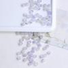 Pulsera de cuentas de vidrio para hacer tú mismo, cuentas sueltas de burbujas de doble color a juego, cuentas redondas, cuentas de vidrio rosa chapadas en oro esmerilado, material de borla de estilo antiguo