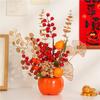 Pote de Caqui DIY Balde da Fortuna Enfeites Flores Artificiais Sala de Estar Mesa de Jantar Inauguração de Casa Caqui Desejoso Arranjo Decorativo Suprimentos