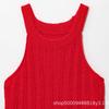 Comercio Exterior Ropa de Mujer 2025 Verano Nuevo Estilo Europeo y Americano Moda Borla Cuello Redondo Sin Mangas Chaleco de Punto Superior 130716