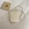 Bolso Tejido Nuevo de Otoño para Mujer 2026, Bolso para Teléfono Móvil con Diseño PU Estilo Coreano, Bolso Cruzado Versátil Casual para Mujer