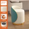 Silla de Maquillaje para Habitación de Niñas, Silla de Tocador Simple, Taburete Redondo de Lujo Ligero de Alta Gama para Manicure, Celebridad de Internet, para Uso en Casa