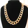 Moda Europea y Americana Cadena Gruesa Joyería de Moda Cadena Metálica Aliexpress Cadena para Clavícula Collar Unisex para Discoteca Diseño Geométrico