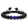 Amazon Explosions 8mm Olho de Tigre Obsidiana Pulseira Trançada Feminina Ajustável Cordão de Cera Joias Feitas à Mão Atacado