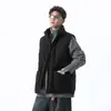 2026 Invierno Nuevo Estilo Capas Chaleco sin Mangas Tallas Grandes para Hombre Chaqueta de Algodón Engrosada Chaleco Color Sólido Versátil Casual Ropa de Abrigo Hombres