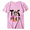 Camiseta europea y americana transfronteriza de Amazon Tylor Ers r 0 Ccert r Crewc Camiseta de manga corta europea y americana para hombre y mujer