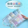 Bolsa de Arquivo Classificadora de Assuntos em Malha Transparente com Zíper Dupla Camada Grande Capacidade Uso por Aluno do Ensino Fundamental Cor Morandi Bolsa para Mensalidade