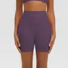 Pantalones Cortos de Yoga Cepillados Amigables con la Piel Transfronterizos de Cintura Alta Control de Abdomen Pantalones de Fitness Levantamiento de Glúteos Ajustados Pantalones Cortos Deportivos para Yoga Melocotón