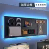 Sala de E-sports painel perfurado prateleira de parede preta mesa de computador painel de parede armazenamento decoração de arte em ferro display Maibao