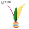 Pelota Esponjosa Arcoíris Cabeza de Goma de Alta Elasticidad Grande Volante de Bádminton Colorido Venta al por Mayor Bola Pequeña de Tres Plumas Fabricante Precio Bajo