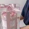 [En Stock] Nuevo Producto Cubo de Abrazo con Lazo Mediano Caja de Regalo con Flores Preservadas