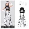 Roupas da moda para crianças de dança de rua Hip-Hop para meninas Roupas de dança de jazz Conjunto de bateria Roupas de percussão Terno Grupo de meninas Performance de passarela