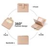 Estilo Coreano Nueva Billetera Corta con Patrón de Piedra para Mujer Simple Plegable de Dos Cuerpos con Cremallera Soporte para Múltiples Tarjetas Billetera de Cuero