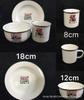 Platos de Esmalte, Tazas y Tazones de Esmalte, Platos para Fruta, Platos para Bocadillos, Restaurante Hot Pot Restaurante Juego de Tres Piezas, Regalo, Lujo Ligero, Retro