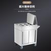 Carro de condimentos de acero inoxidable Carro de condimentos de cocina comercial Carro de gelatina de hielo Mesa de condimentos soldada Carrito de comedor móvil