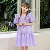 Vestido de niña Verano Nuevo Vestido de princesa famoso en Internet para niños Verano Estilo universitario Vestido delgado de algodón para niños grandes