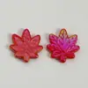 Cadena de Perlas de 28 mm Acrílico Chapado UV Accesorios de Hoja de Arce Pulsera Hecha a Mano DIY Collar Material para Joyería