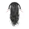 Peluca de simulación para cubrir la línea del cabello, diadema con peluca para mujer 2026, nueva diadema de trenza de espina de pescado de corona alta, tocado integrado