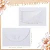 Caja de Mini Sobres de Papel Kraft Vintage de Amazon Adhesivo Transparente para Ventana DIY Hebilla de Corazón en Blanco Portatarjetas de Membresía
