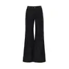 YECHUAN#Jeans de Tiro Medio Microacampanados para Mujer 2026 Nuevo Estilo Otoño Hebilla de París Lavados Pantalones Acampanados Adelgazantes