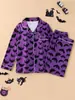 Conjuntos de Pijama de Manga Larga para Mujer, Seleccionados Cuidadosamente, Estilo Europeo y Americano, para Primavera y Otoño, Ropa de Casa Casual con Cuello, Corte Holgado, Venta al por Mayor
