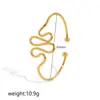 Pulsera Abierta Geométrica Estilo Nuevo Europeo y Americano para Mujer Simple Acero Inoxidable 304 Nudo Creativo Pulsera Versátil de Perlas Venta al por Mayor