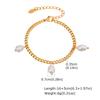 Acero Inoxidable Imitación Oro 18K Perla Barroca Clásico Retro Francés Pulsera Europea y Americana Joyería de Mano al Mayoreo Br-2367