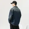 Camisa de trabajo clásica retro americana de primavera para hombre, de manga larga, 2026 Chaqueta vaquera de alta gama Siro-spun para hombre, adecuada para primavera y otoño