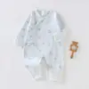 Mameluco para Bebé Recién Nacido con Lazos Estilo Monje Modelo Primavera y Otoño Algodón Puro Bebé Año del Caballo Otoño Recién Nacido Niños Pequeños Ropa de Dormir