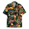 Transfronterizo 2024 Amazon Europeo y Americano Camisa de Manga Corta Hawaiana Cuello Cubano Casual Impresión 3D Fábrica Pelo Liso