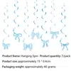 Amazon azul moño decoración de fiesta pancarta feliz cumpleaños moño vajilla primer cumpleaños arreglo