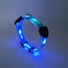 Collar luminoso para mascotas con explosión transfronteriza, cuerda de tracción, barra de luz monocromática, anillo LED para perro, correa de tracción de carga para perro