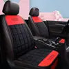 Almofada para assento de carro almofada dividida outono e inverno pelúcia curta quente grossa antiderrapante cadeira peça única almofada de assento conjunto de três peças