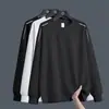 Sudadera para hombre, estilo primavera y otoño, cuello redondo sin capucha, camiseta básica de manga larga, top versátil casual holgado, prenda exterior para hombre