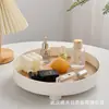 Bandeja de Entrada Estilo Nórdico, Bandeja de Almacenamiento para Aromaterapia de Mesa de Café en la Sala de Estar, Artículos Decorativos, Cosméticos, Perfume, Bandeja de Almacenamiento de Escritorio, Forma Redonda