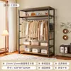 Guarda-Roupa Aberto DIY Closet Planejado Combinação de Guarda-Roupa Cabideiro Prateleira de Chão para Quarto
