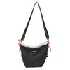 Bolso de Hombro Único Estilo Coreano-Japonés, Bolso para Teléfono Móvil, Bolso Pequeño Cuadros Mediano, Cierre de Cordón, Bolso Cruzado Deportivo Versátil y Único